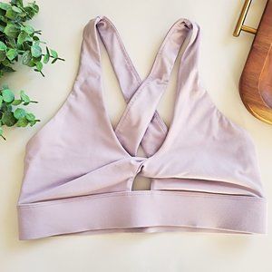 Fabletics Lavender Keyhole Athletic Bra/Top Medium